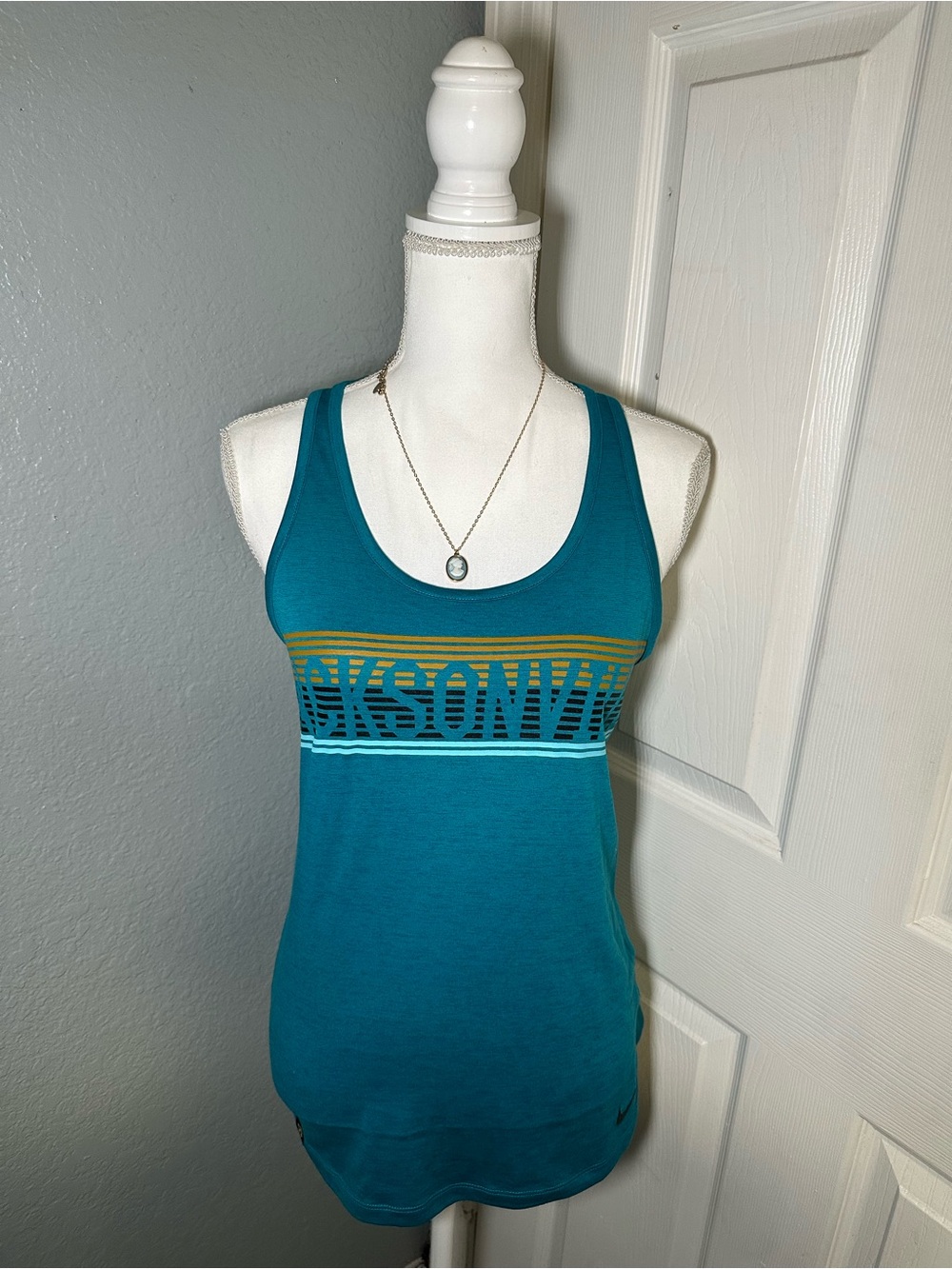 Women's Jacksonville Jaguars Teal Racerback Tank Top